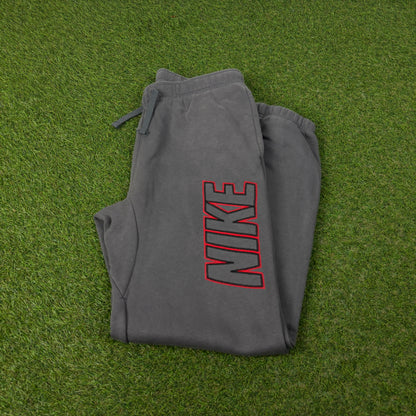 00s Nike Wide Leg Cotton Joggers Grey Small