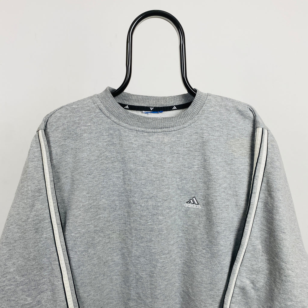 90s Adidas Sweatshirt Grey Medium