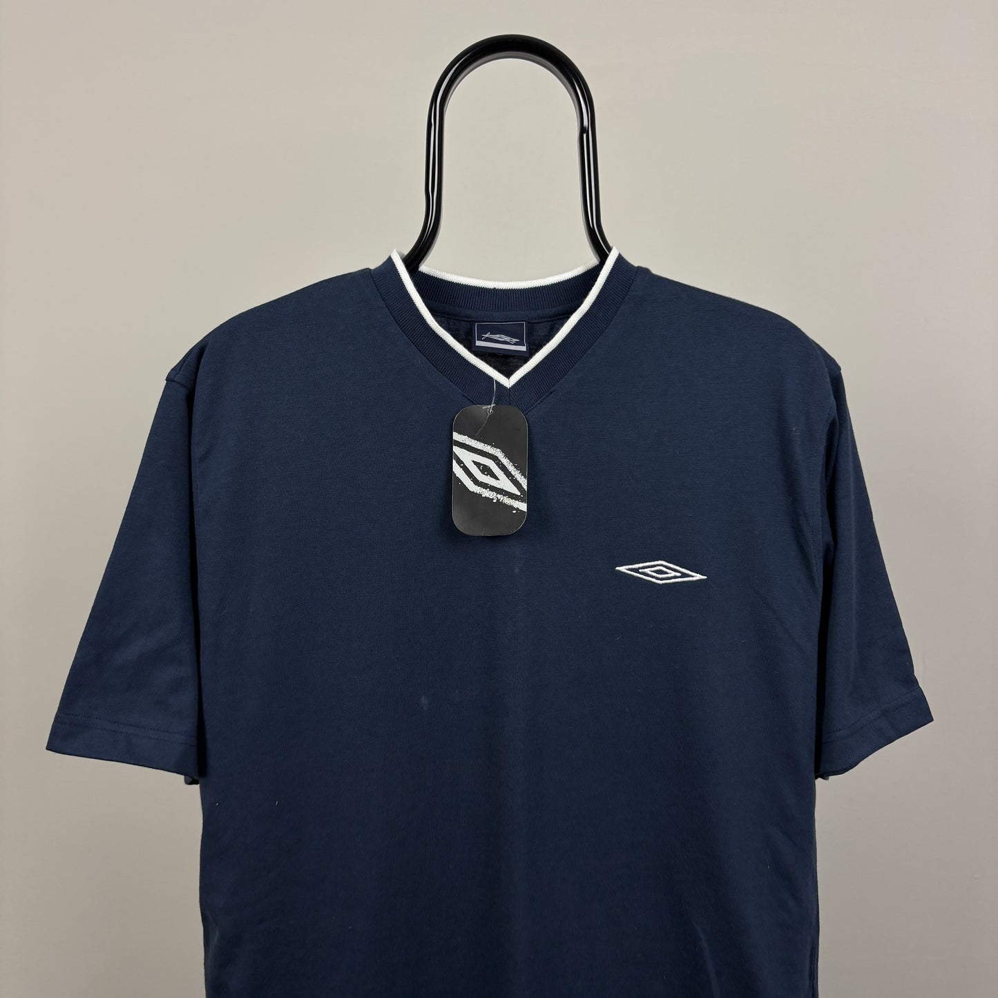 00s Umbro T-Shirt Blue Medium