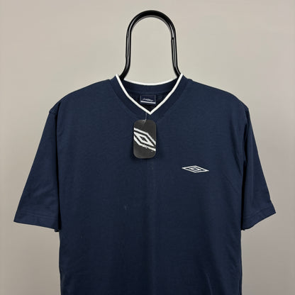00s Umbro T-Shirt Blue Medium