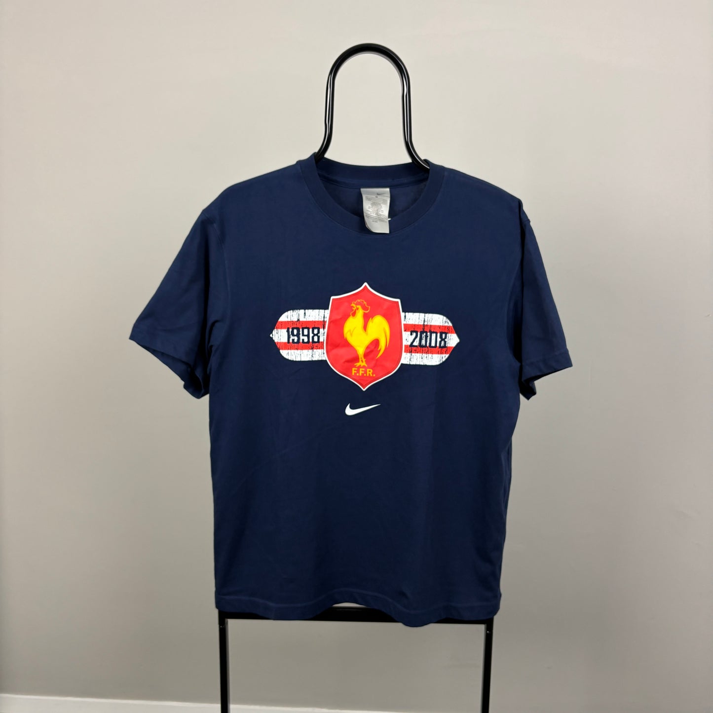 00s Nike France Rugby T-Shirt Blue Medium