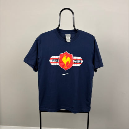 00s Nike France Rugby T-Shirt Blue Medium