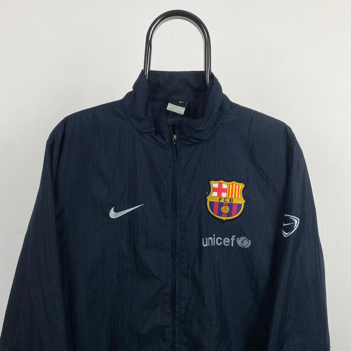 00s Nike Barcelona Windbreaker Jacket Blue XXL