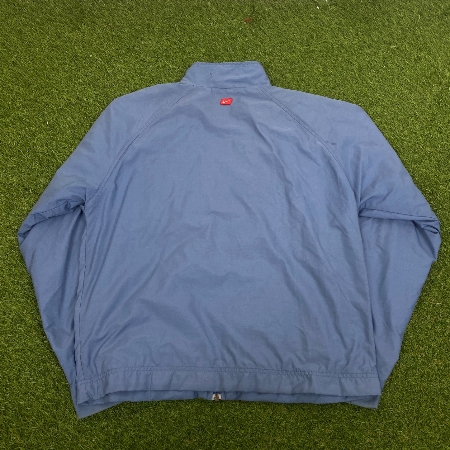 90s Nike Windbreaker Jacket + Joggers Set Blue Small