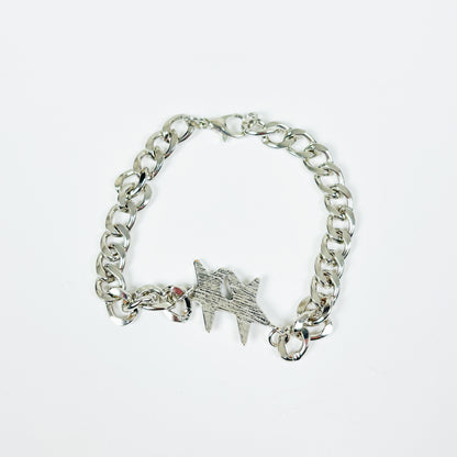 Vintage Star Bracelet Silver Black
