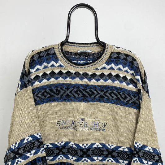 Retro Sweater Shop Sweatshirt Brown XXL