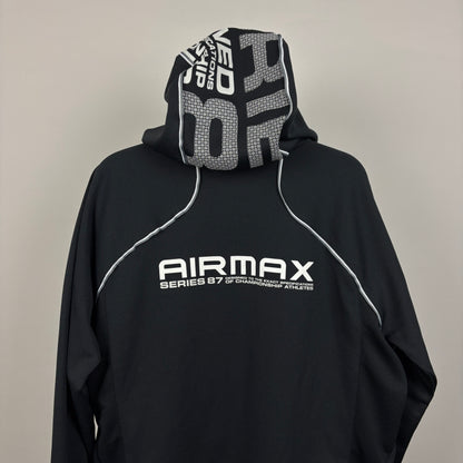 00s Nike Air Max Series 87 Zip Hoodie Jacket Black Large