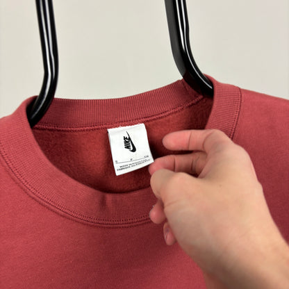00s Nike Heavyweight Sweatshirt Red Small