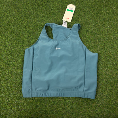 90s Nike Sports Bra Vest T-Shirt Green XL