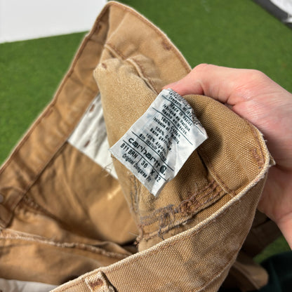 00s Carhartt Workwear Trousers Joggers Brown Large 36x32