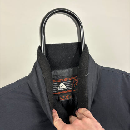 90s Nike ACG Puffer Jacket Black Large