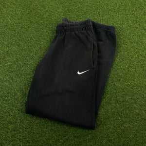 00s Nike Wide Leg Cotton Joggers Black Small