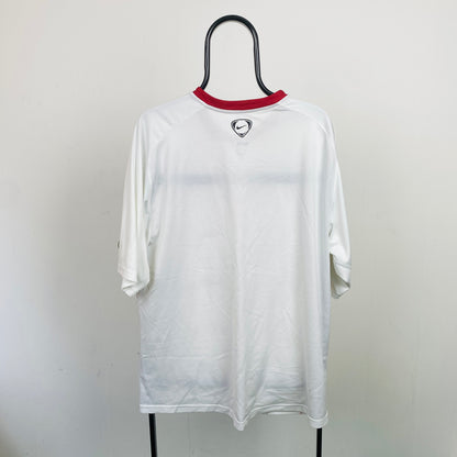 00s Nike T90 Football Shirt T-Shirt White XL