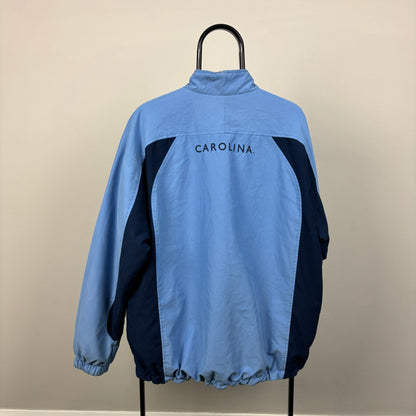 90s Nike UNC Reversible Fleece Coat Jacket Blue Large