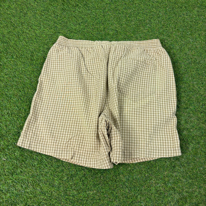 90s Nike Plaid Challenge Court Shorts Brown Medium