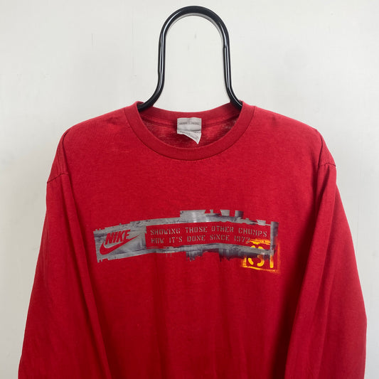 00s Nike NFL Longsleeve T-Shirt Red Medium