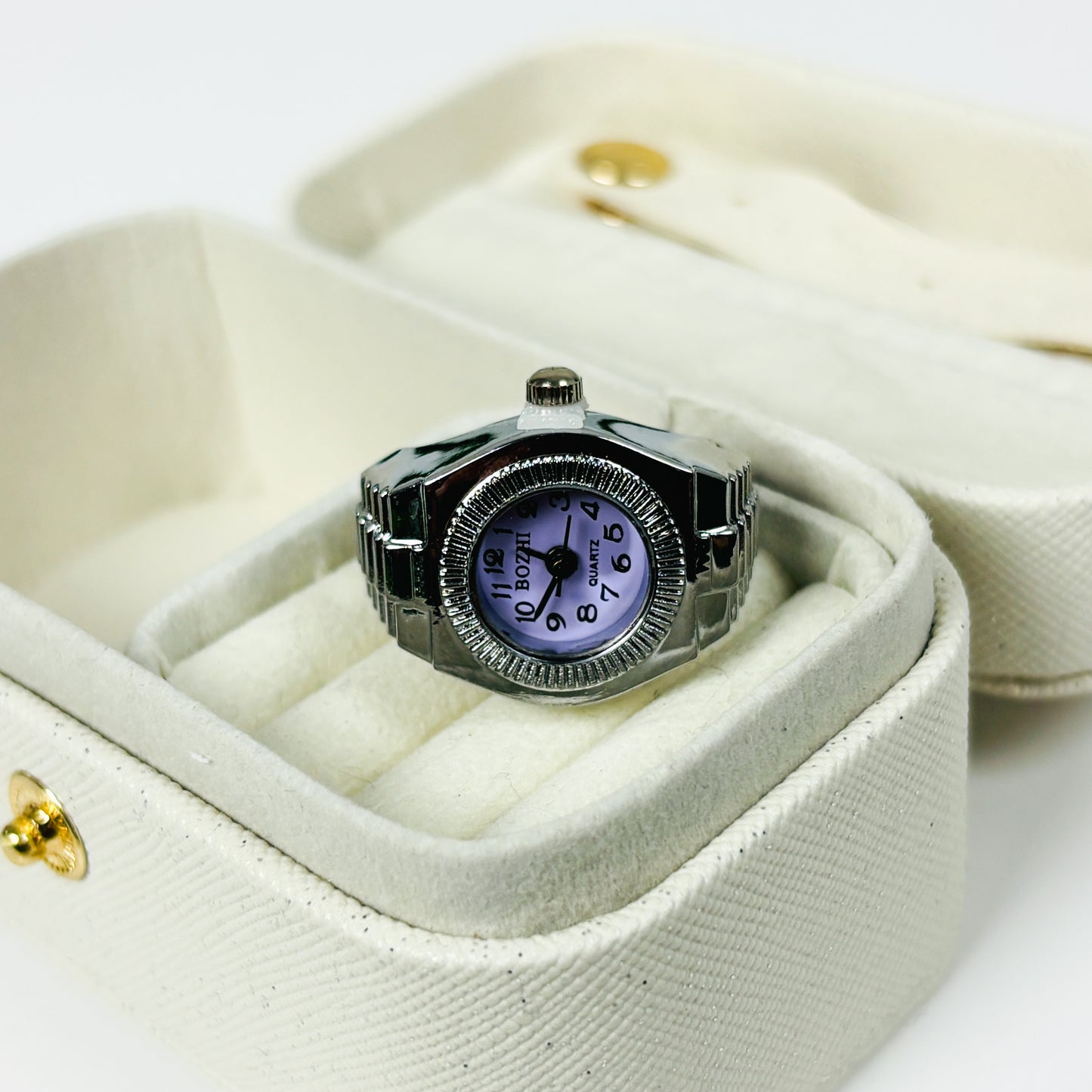 Watch Ring Adjustable Purple