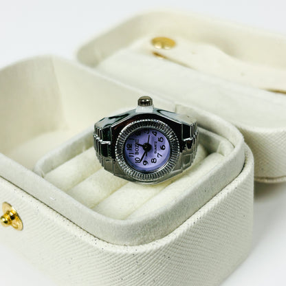 Watch Ring Adjustable Purple