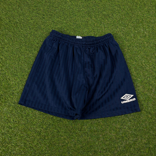 00s Umbro Football Shorts Blue Small
