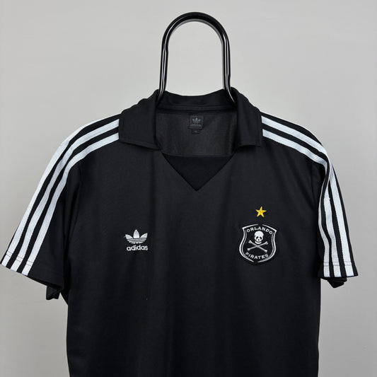00s Adidas Orlando Pirates Football Shirt T-Shirt Black XL