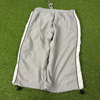 00s Nike 3/4 Length Baggy Shorts Grey Medium
