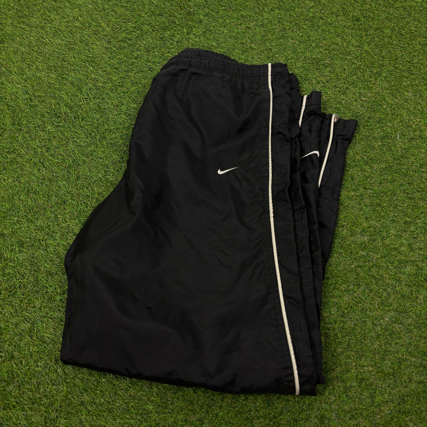 90s Nike Piping Joggers Black Large