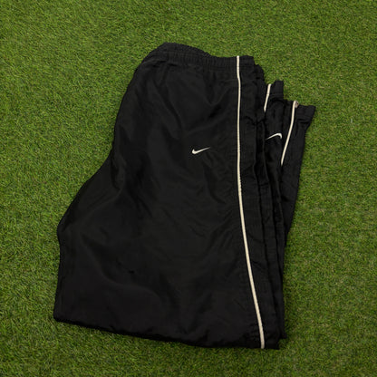 90s Nike Piping Joggers Black Large