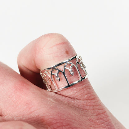 Cathedral Band Ring Silver