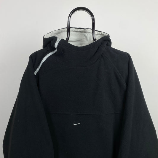 00s Nike Reversible Side Winder Fleece Coat Jacket Black XL