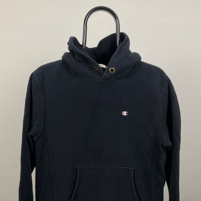00s Champion Reverse Weave Hoodie Black Small
