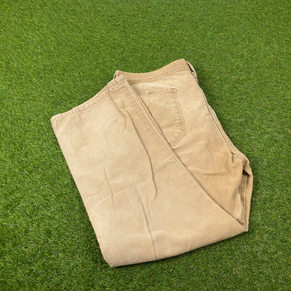 00s Dickies Double Knee Workwear Trousers Joggers Brown XL