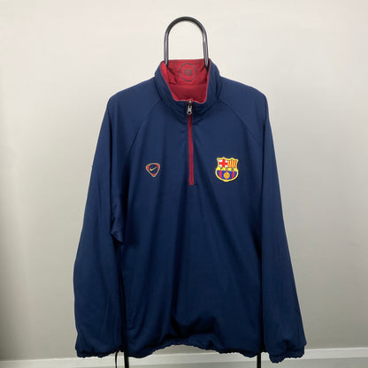 00s Nike Barcelona Reversible Windbreaker Coat Jacket Red XL