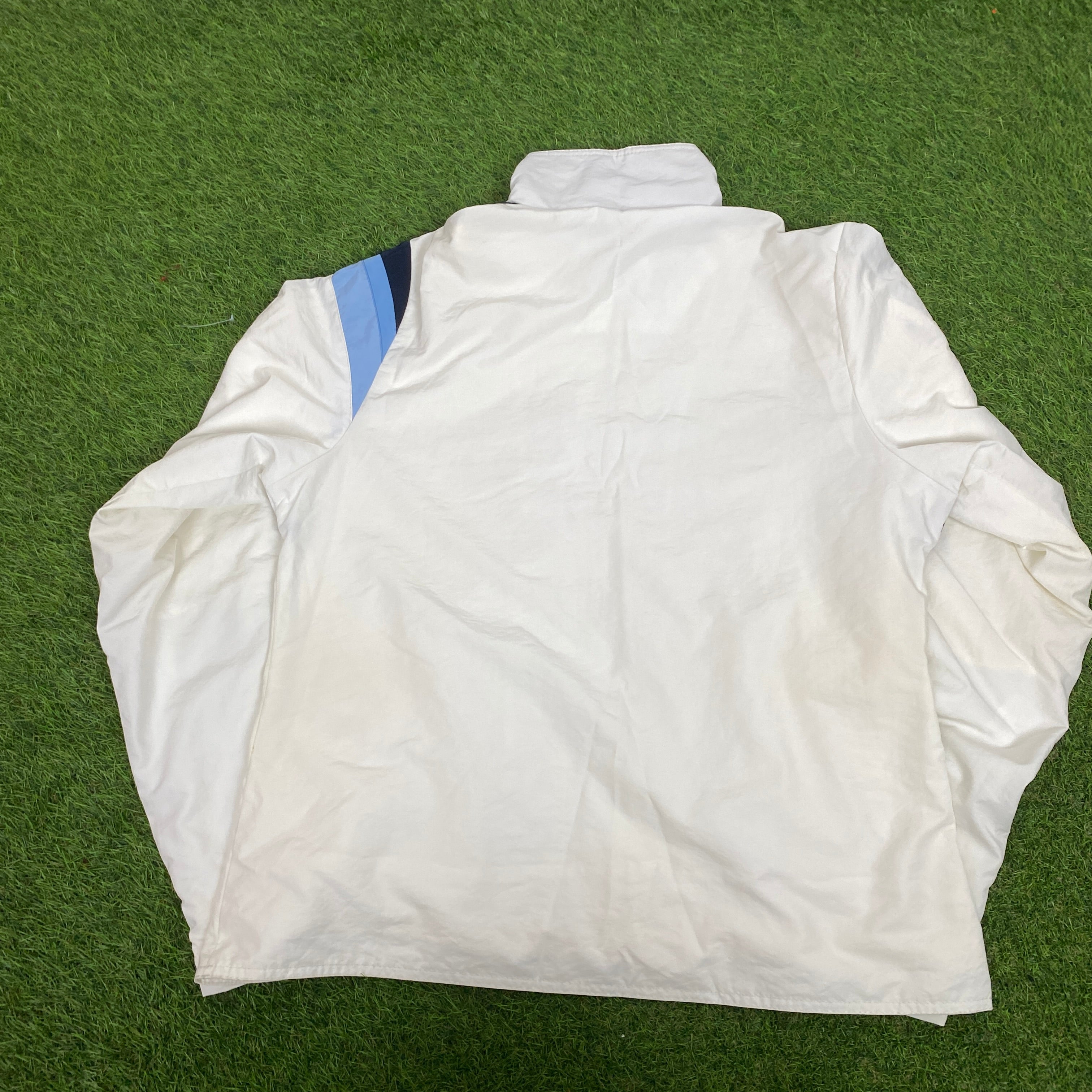 00s Nike Piping Tracksuit Set Jacket + Joggers White XL