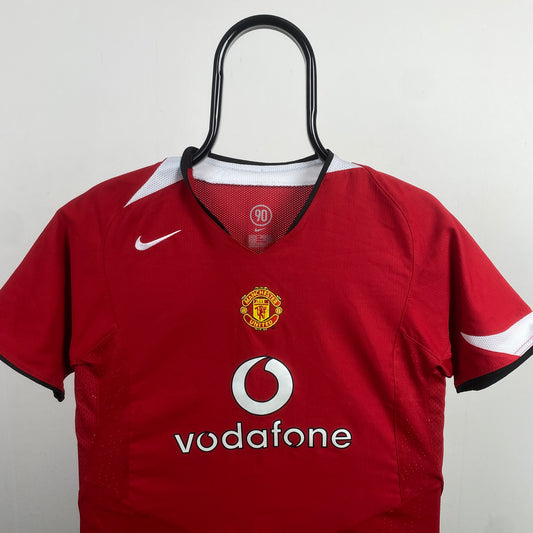 00s Nike Manchester United Football Shirt T-Shirt Red Womens Medium