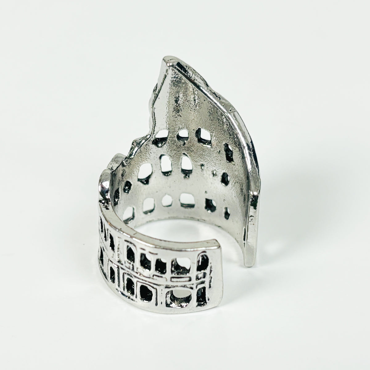 Adjustable Colosseum Ring Silver