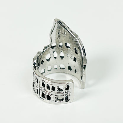 Adjustable Colosseum Ring Silver