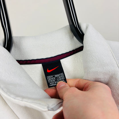 90s Nike 1/4 Zip Sweatshirt White XL