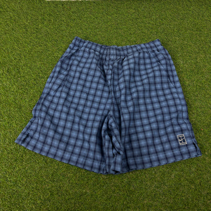 00s Nike Plaid Court Shorts Blue Small