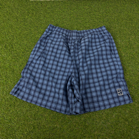 00s Nike Plaid Court Shorts Blue Small