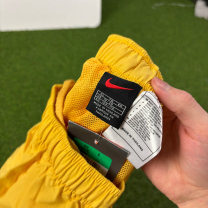 00s Nike Piping Shorts Yellow Small