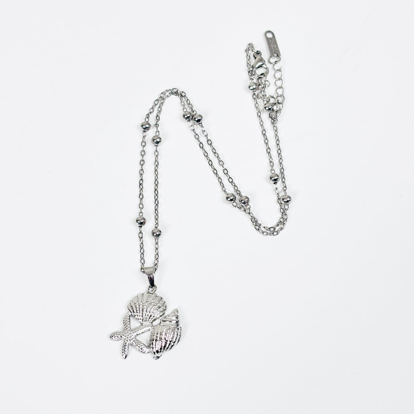 Seashell Charm Necklace Stainless Steel