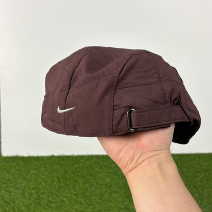 00s Nike Newsboy Flat Cap Hat Brown