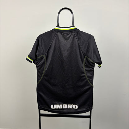 90s Umbro Manchester United Football Shirt T-Shirt Black XS