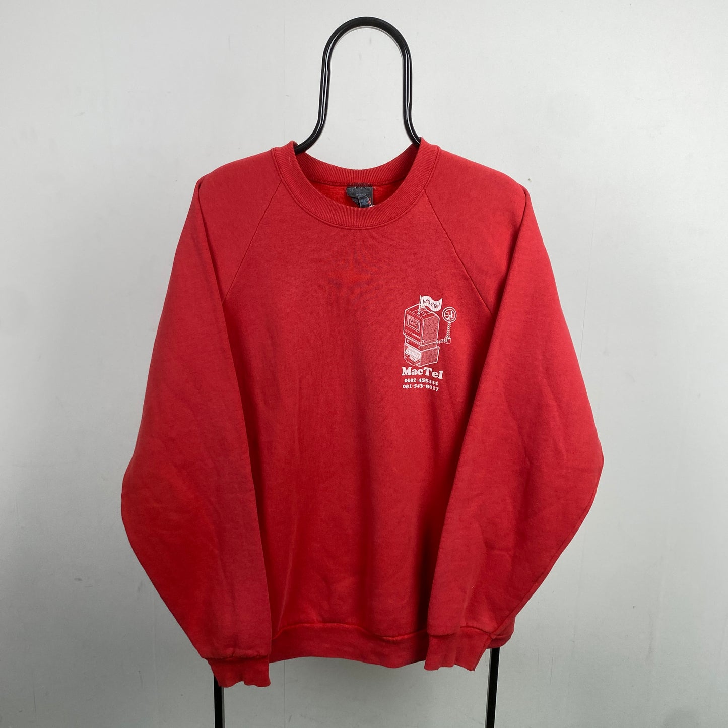 Retro 90s Screen Stars Computer Sweatshirt Red XL