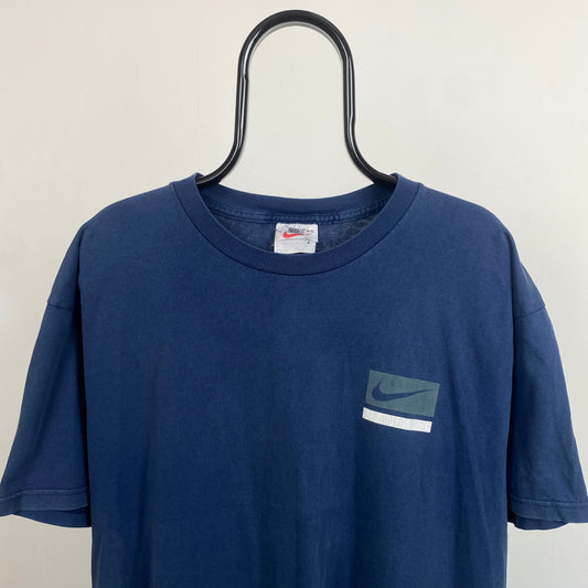 90s Nike Shirt T-Shirt Blue Large