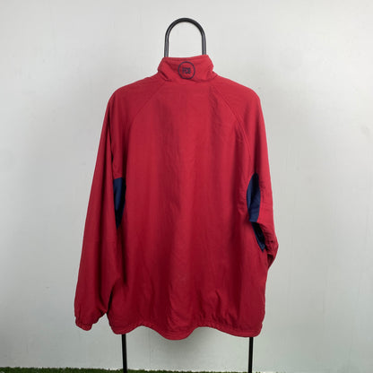 00s Nike Barcelona Reversible Coat Jacket Red Blue Large