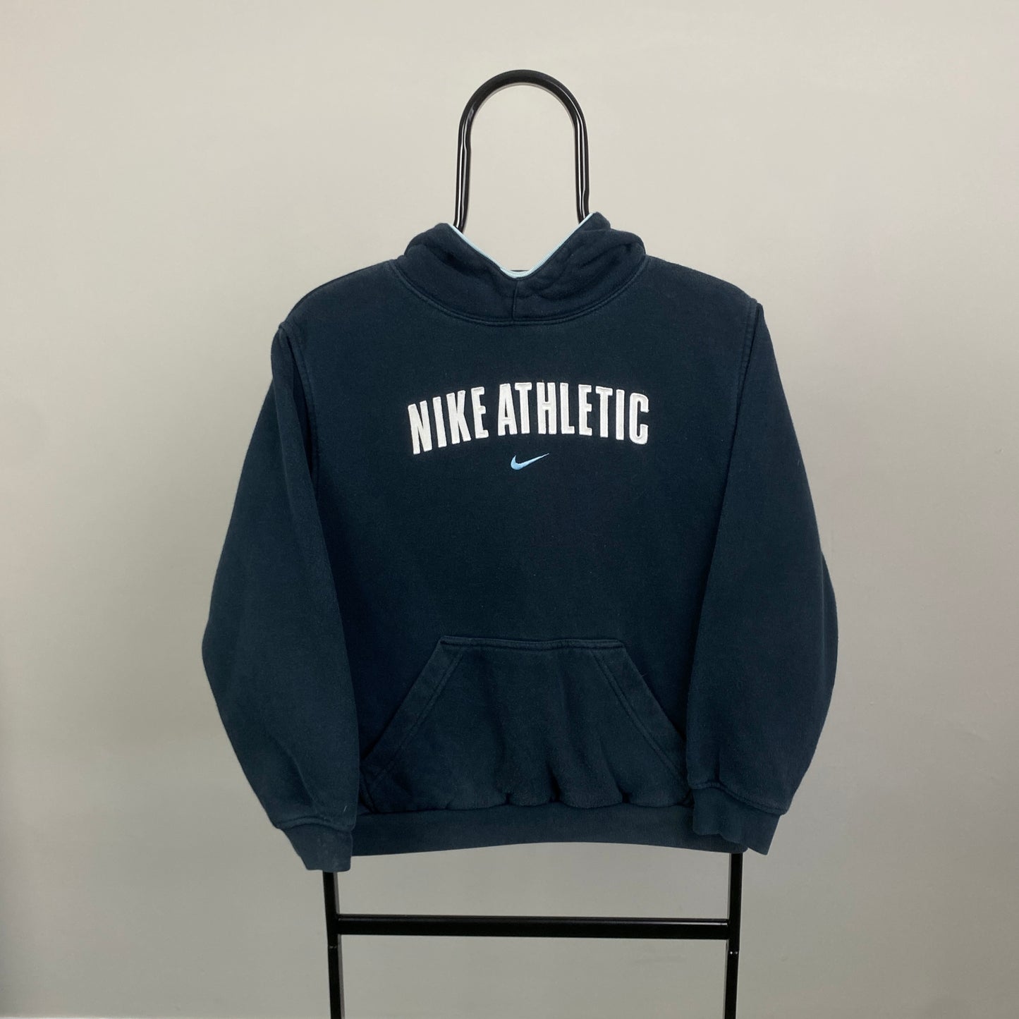 00s Nike Centre Swoosh Hoodie Blue XS