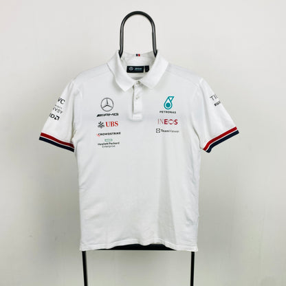 Retro Tommy Hilfiger Mercedes F1 Polo T-Shirt White Small