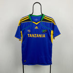 00s Adidas Tanzania Football Shirt T-Shirt Blue XL