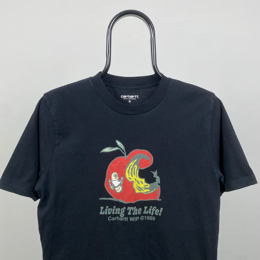 Retro 00s Carhartt T-Shirt Black Small